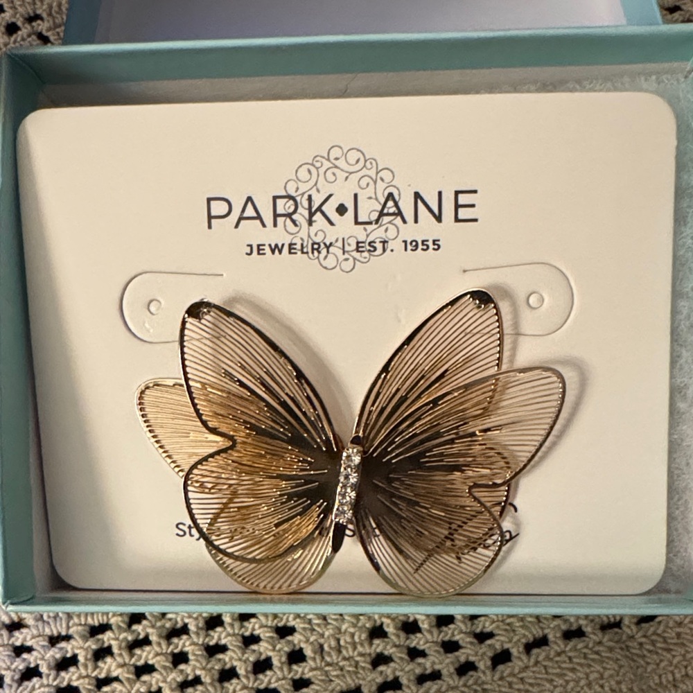 Park Lane Gold-tone Filigree Butterfly earrings.